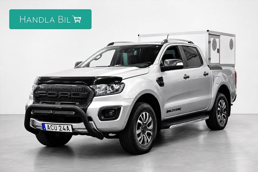 Bild 1 av Ford Ranger Dubbelhytt 2.0 4x4 Wildtrak Hundkåpa Drag D-Värm Skinn AdaptivF Moms 213hk