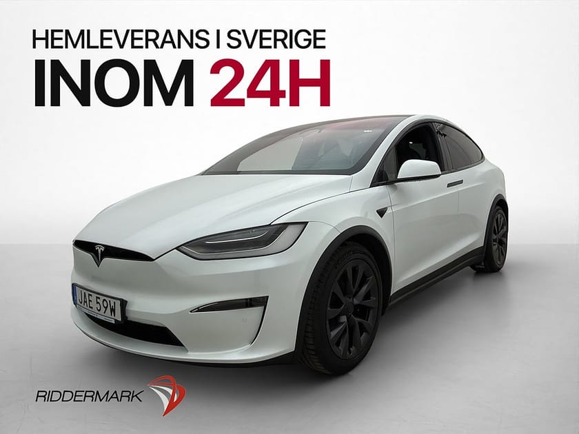 Bild 2 av Tesla Model X Plaid AWD 6-Sits AP Pano Yoke Skinn Drag Moms