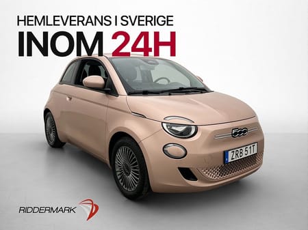 Fiat 500e 42 kWh Keyless Navi CarPlay P-Sensorer Låg skatt