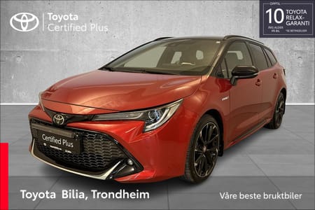Toyota Corolla Touring Sports Hybrid 2.0 GR Sport/184 hk/rød/sort tak/ny service/LED-bar/