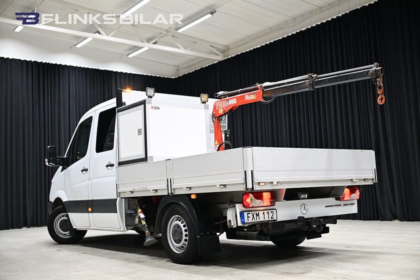 Bild 3 av Mercedes-Benz Sprinter 316 NGT Chassi Crew cab Automat|Dubbelhytt|Flak|Kranbil|Leasbar|EnÄgare