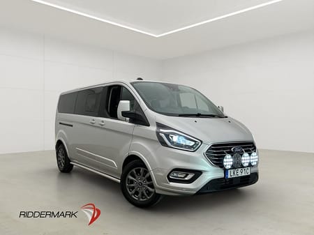 Ford Tourneo Custom 320 Lång 185hk Värm Drag Skinn B-Kam CARPLAY