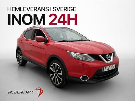 Nissan Qashqai 1.2 DIG-T Tekna Pano 360° Drag Halvskinn