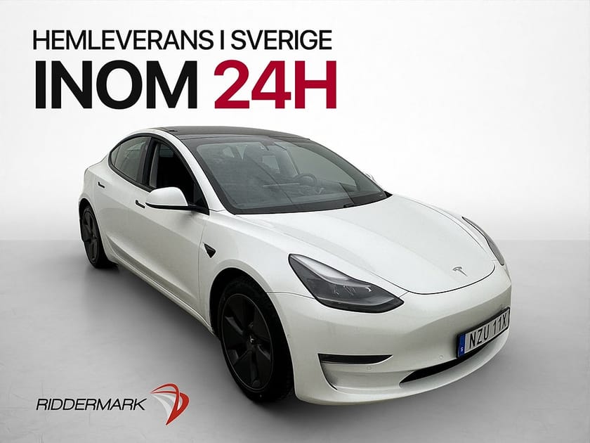 Bild 1 av Tesla Model 3 Long Range AWD 440hk Skinn Pano Drag