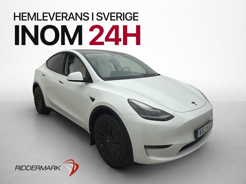 Bild 1 av Tesla Model Y Long Range AWD Svensksåld Ljus-Interiör Drag