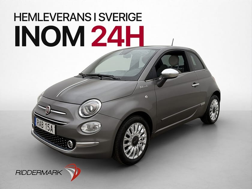 Bild 3 av Fiat 500 Hybrid Lounge Taklucka Halvskinn CarPlay Låg skatt