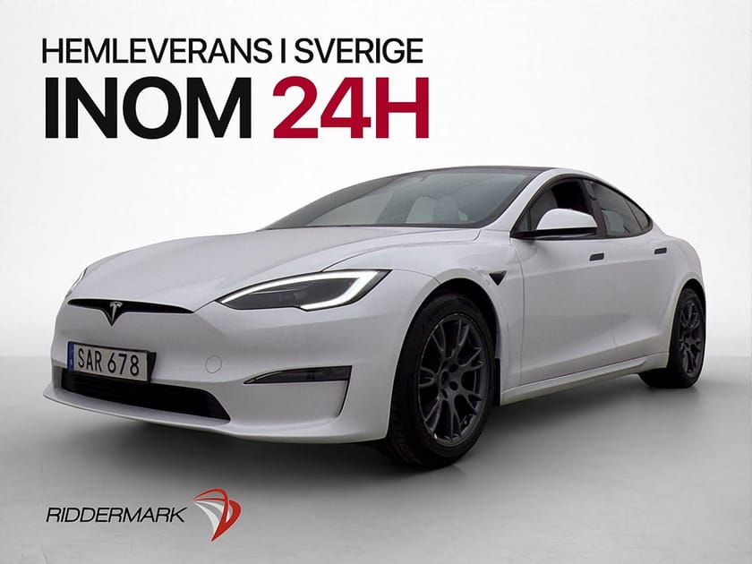 Bild 1 av Tesla Model S Ljus interiör Yoke Autopilot MOMS Svensksåld