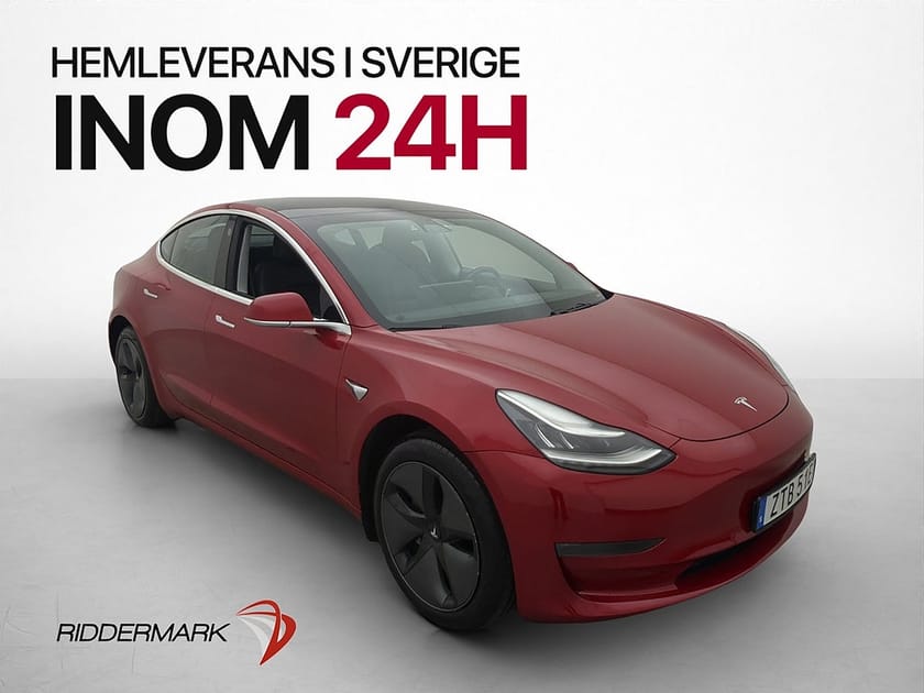 Bild 1 av Tesla Model 3 Standard Range Plus Panorama Kamera Svensksåld