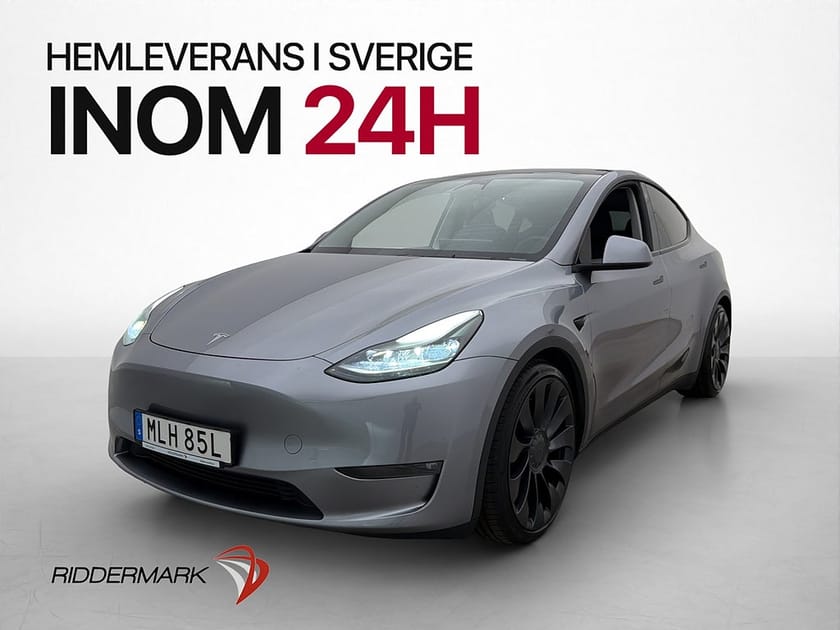 Bild 1 av Tesla Model Y Performance 534hk Pano Kamera Värmepump Drag