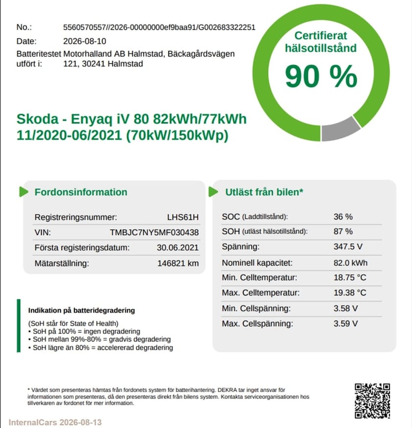 Bild 2 av Škoda Enyaq iV 80 90% SoH / Läder / Drag / Pano / MOMS MM!