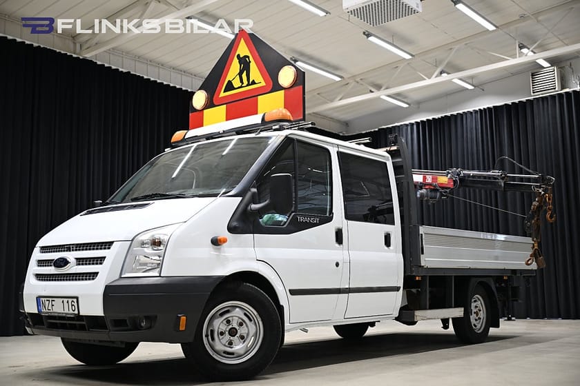 Bild 1 av Ford Transit T350 Chassis Dubbelhytt 2.2 TDCi 125HK AWD Flak|Kranbil|Maxilift|Lyfter-1760kg
