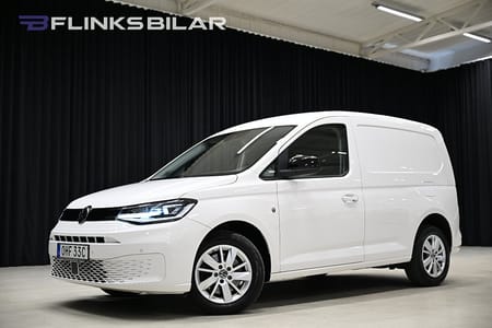 Volkswagen Caddy Cargo 122HK Nedlackad|LED|GPS|Backkamera|Drag|Värmare|Lågmil