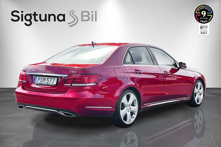 Bild 4 av Mercedes-Benz E 220 CDI BE Drag Motorvärmare GPS BT PDC FoB Fullservad Nybes