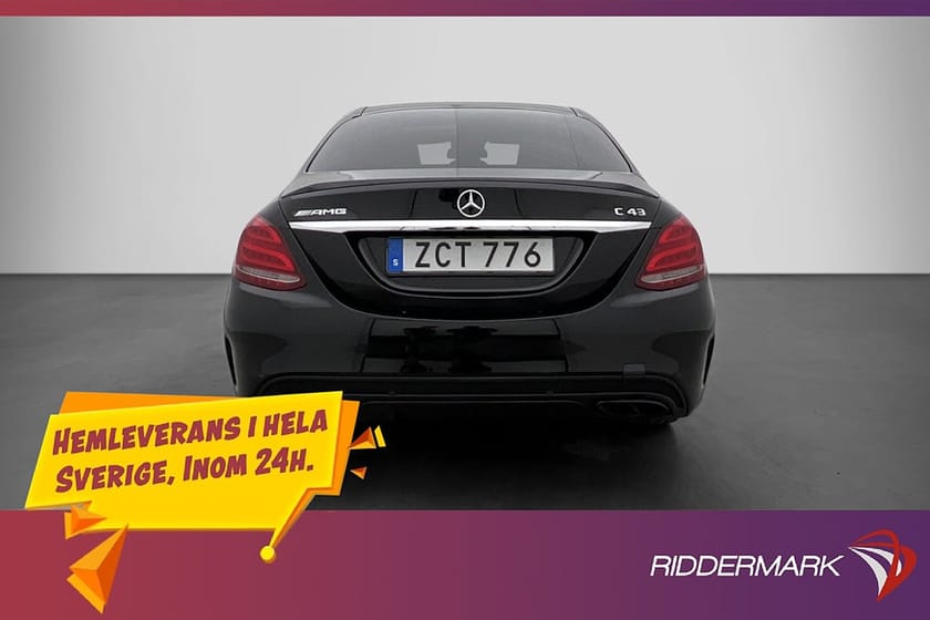 Bild 5 av Mercedes-Benz AMG C 43 4MATIC 4M 367hk Burmester Navi Kamera Skinn