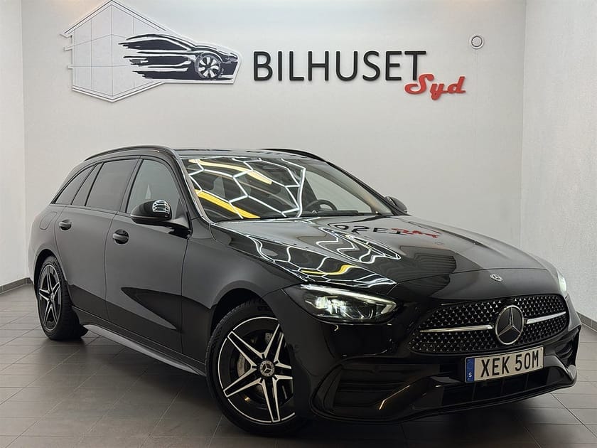 Bild 1 av Mercedes-Benz C 220 T d 200hk AMG Line Moms/NightP/AdaptivF/Navi/Bkamera/Krok