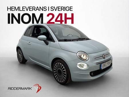 Fiat 500 Hybrid 70hk Lounge Pano Sensorer 0,39l/mil