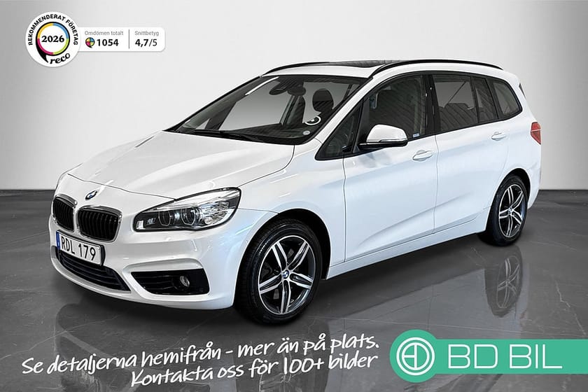 Bild 1 av BMW 2 Series Active/Gran Tourer/Gran Coupé 220D Grand Tourer xDrive 7-SITS HUD PANORAMA BACKKAMERA DRAG