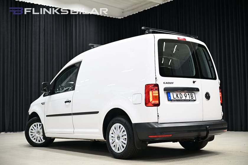 Bild 4 av Volkswagen Caddy Van 102HK Inredd|Dubbelgolv|Drag|Värmare|Lågmil|M/K-Värmare