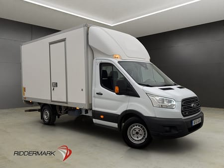 Ford Transit 350 Chassi Cab BAKGAVELLYFT Värmare A/C 3-Sits Sidodörr Moms