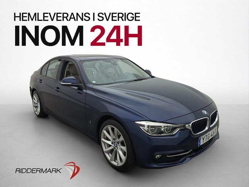 Bild 1 av BMW 330e Sedan Sport line Taklucka HUD HiFi Kamera Navi Halvskinn