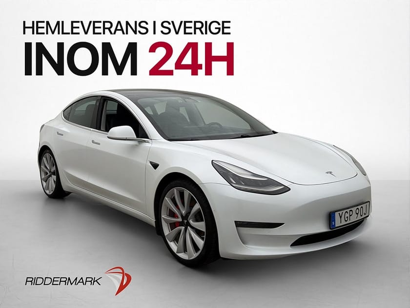 Bild 4 av Tesla Model 3 Performance Autopilot Pano Svensksåld