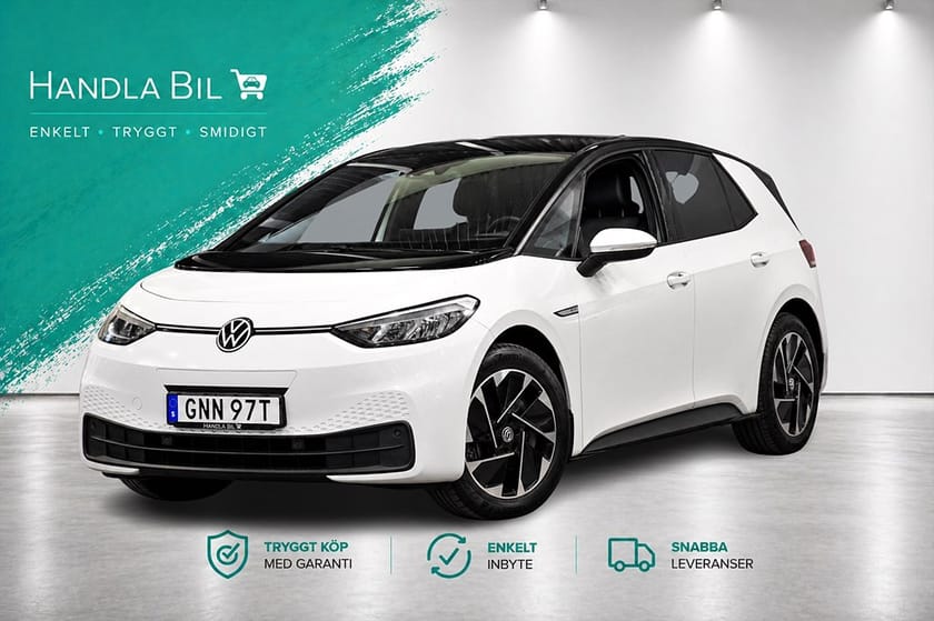 Bild 1 av Volkswagen ID.3 Pro Performance P-värm Adaptivf Rattv Navi Nybes