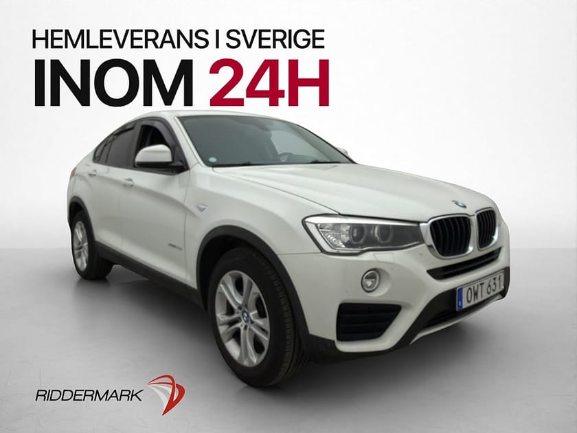 Bild 1 av BMW X4 xDrive20d 190hk Fjärr-Värm Skinn HiFi Drag M-Ratt