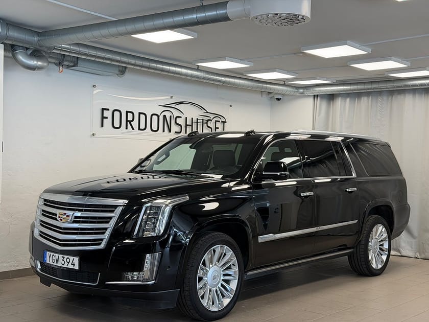 Bild 1 av Cadillac Escalade ESV (EU) (LÅNG) 6.2 V8 4WD PLATINUM HYDRA-MATIC | SVENSKSÅLD