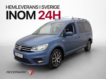 Volkswagen Caddy Maxi Life 7-Seater 4M Värm Drag Kamera 7-Sits 1-Bruk