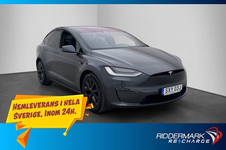Tesla Model X 670hk AWD Luftfjädring YOKE AP Svensksåld Drag
