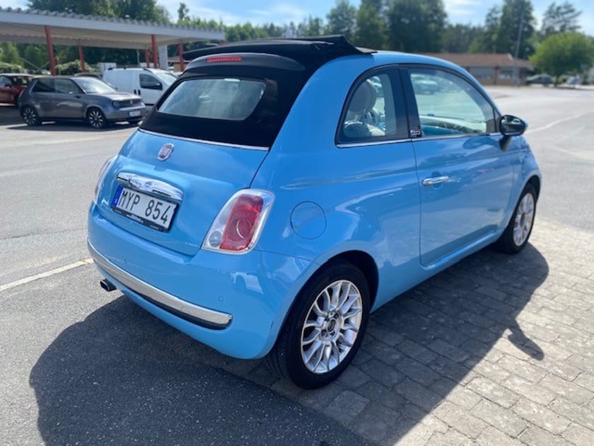 Bild 3 av Fiat 500C 1.2 8V Lounge Cabriolet, ny kamrem och service, v-hjul