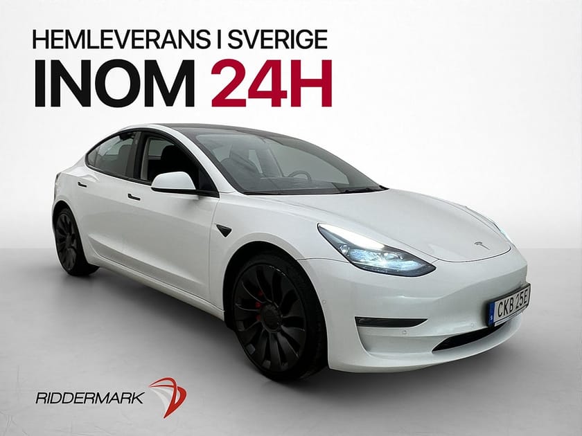Bild 1 av Tesla Model 3 Performance AWD Autopilot Pano Kamera Navi