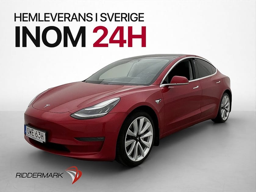 Bild 1 av Tesla Model 3 Long Range AWD Pano Skinn B-Kamera AP Navi