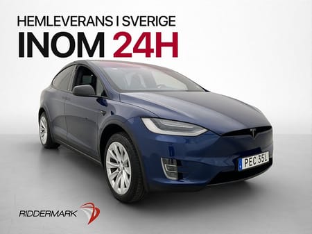 Tesla Model X Long Range Raven 423hk AWD Dragkrok Svensksåld