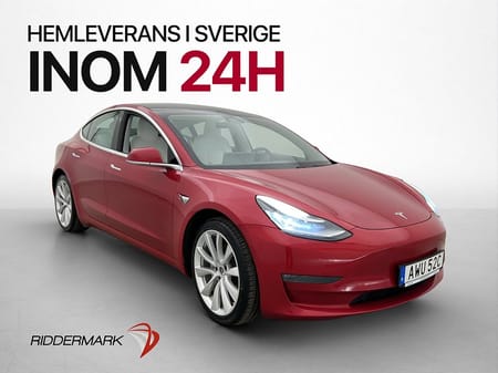 Tesla Model 3 Long Range AWD Svensksåld Ljus-Interiör Pano
