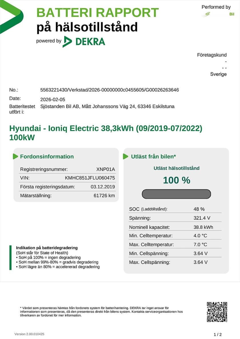 Bild 2 av Hyundai Ioniq Electric Hyundai 38.3 kWh 136  Prem Plus 1 ägare