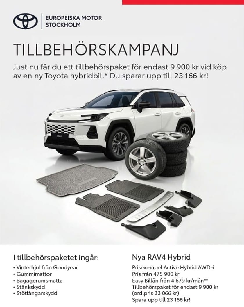 Bild 1 av Toyota RAV4 Hybrid AWD-i TILLBEHÖRSKAMPANJ - NYA HYBRIDBILAR