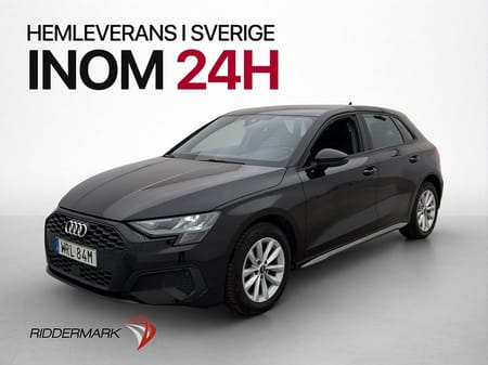 Audi A3 Sportback 35 TFSI Cockpit Adaptiv Farthållare CarPlay Moms
