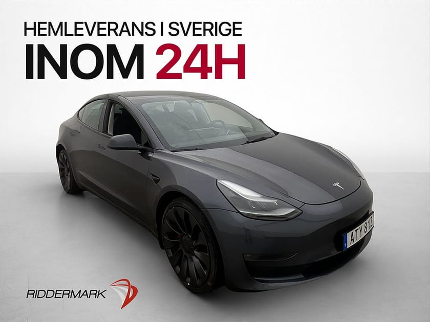 Bild 1 av Tesla Model 3 Performance Rattvärme Kamera Svensksåld