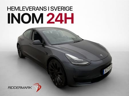 Tesla Model 3 Performance Rattvärme Kamera Svensksåld