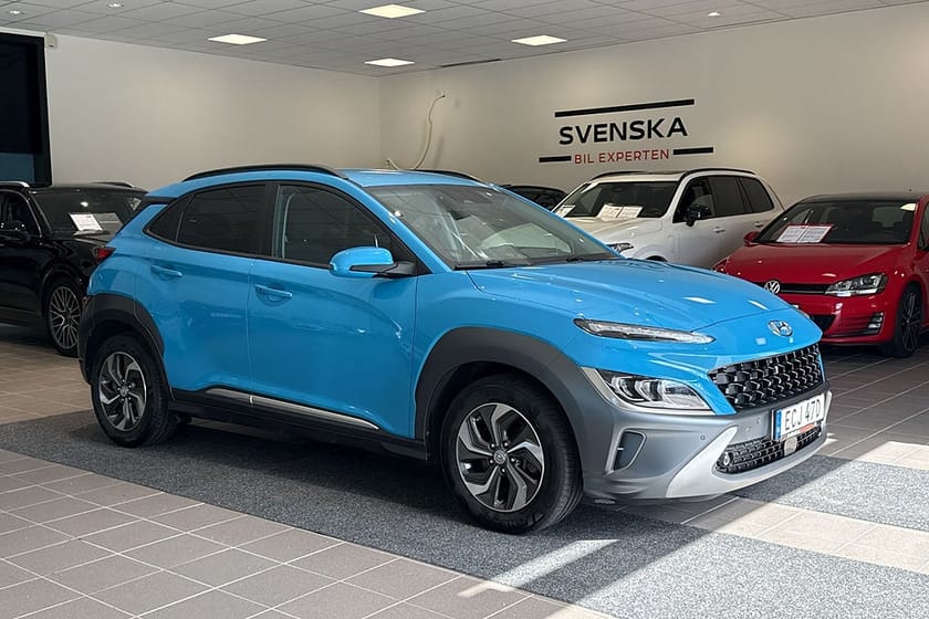 Bild 1 av Hyundai Kona Hybrid 1.6 141 hk DCT Premium/krell/kamera/HuD/1 Ägare