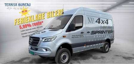 Mercedes-Benz Sprinter 319 CDI 4x4 Panel Van 190 HK. 3 seter, led , Navigasjon, cruise, ryggekamera