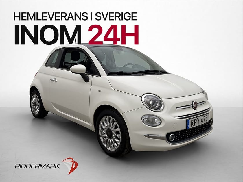 Bild 1 av Fiat 500 1.2 Lounge Taklucka Bluetooth Ny-Kamrem En-Brukare