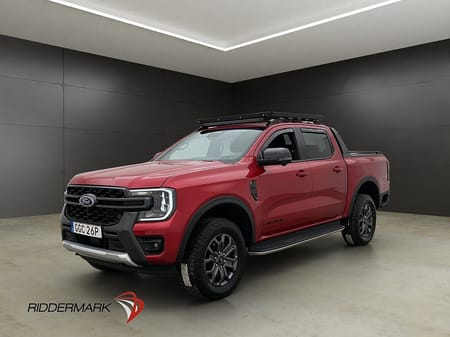 Ford Ranger Dubbelhytt Wildtrak e-4WD Värm Cockpit Skinn Drag B&O Moms