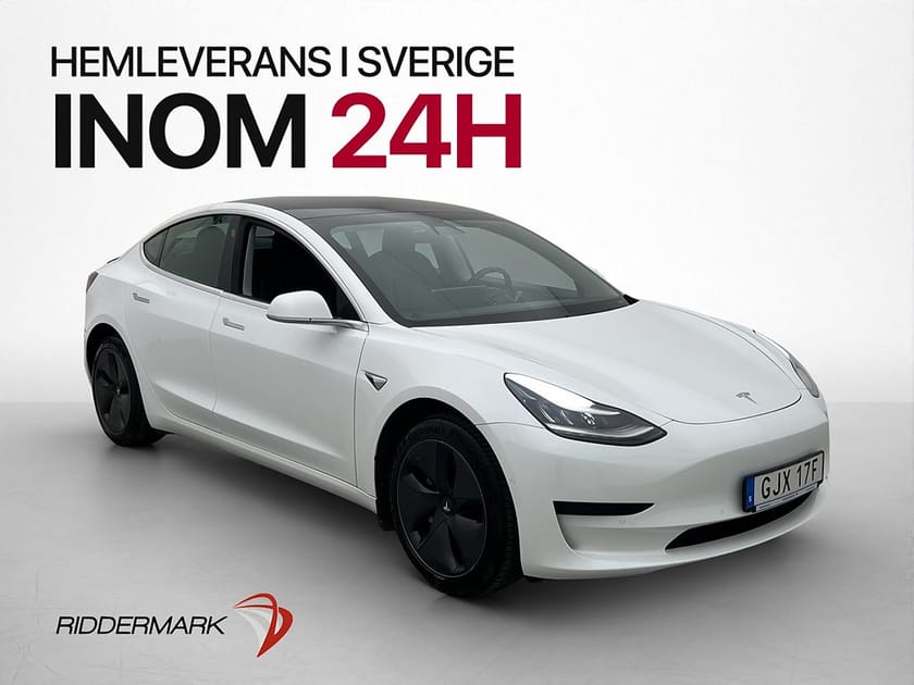 Bild 1 av Tesla Model 3 Standard Range Plus Svensksåld Panorama Kamera