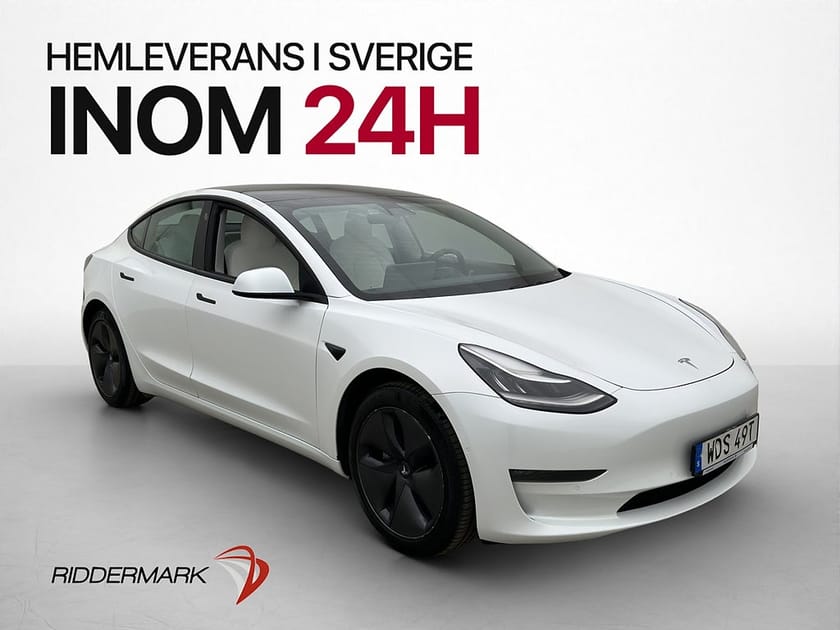 Bild 1 av Tesla Model 3 Long Range AWD FSD Ljus interiör Svensksåld