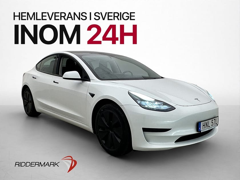 Bild 1 av Tesla Model 3 Standard Range Drag AP Pano Kamera Navi Skinn
