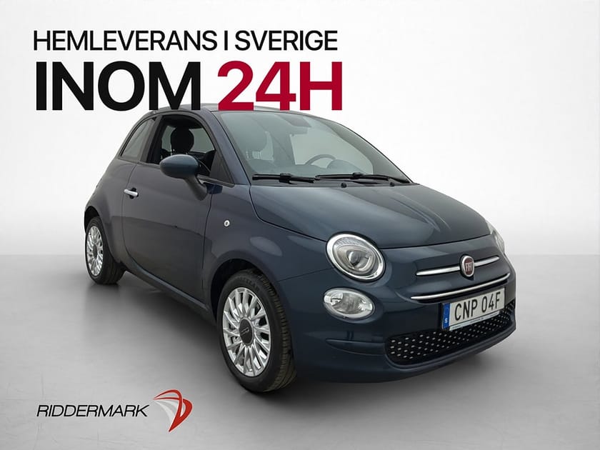 Bild 1 av Fiat 500 Hybrid Lounge 70hk Panorama Farthållare Nyservad