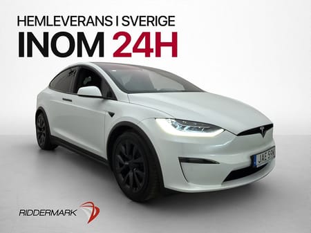 Tesla Model X Plaid AWD 6-Sits AP Pano Yoke Skinn Drag Moms