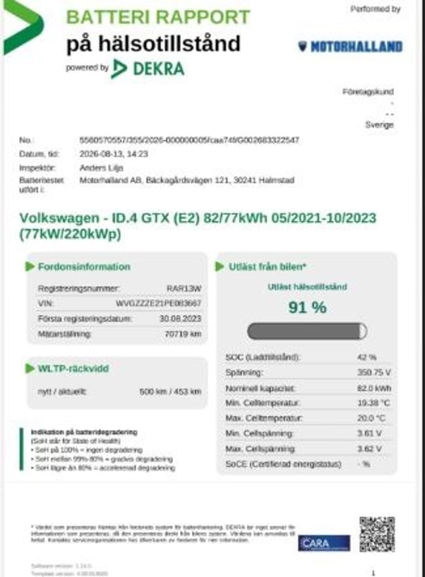 Bild 1 av Volkswagen ID.4 GTX TOP SPORT - 91% SoH DRAG/KAMERA MM!